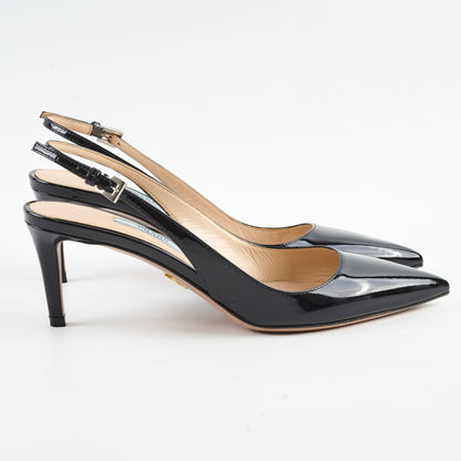 Prada Patent Sling Backs Black Size 36 - photo 2