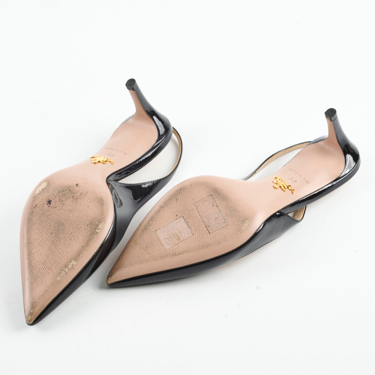 Prada Patent Sling Backs Black Size 36 - photo 3