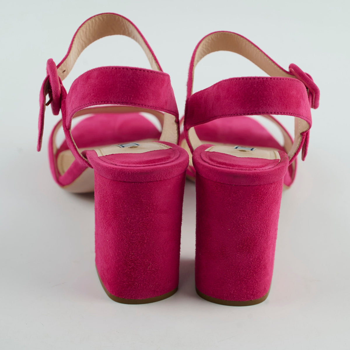 Prada Suede Block Heel Sandals Pink Size 39 - photo 6