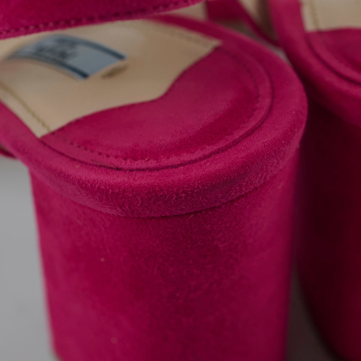 Prada Suede Block Heel Sandals Pink Size 39 - photo 11