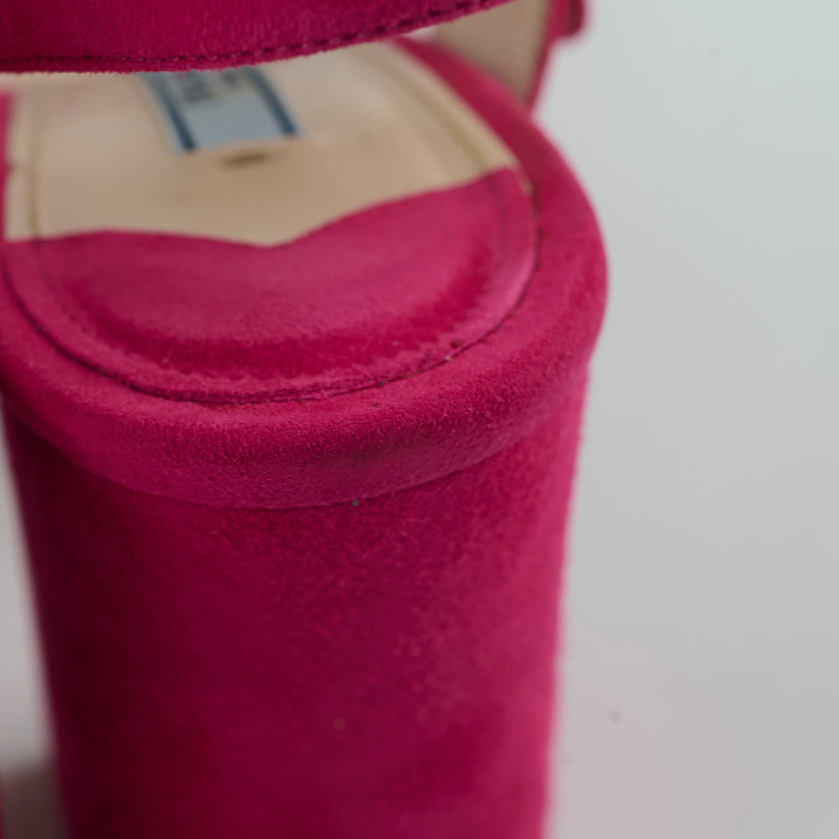 Prada Suede Block Heel Sandals Pink Size 39 - photo 10