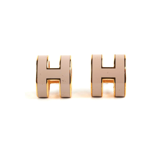 Hermes H Pop Earrings Marron Glance - photo 1