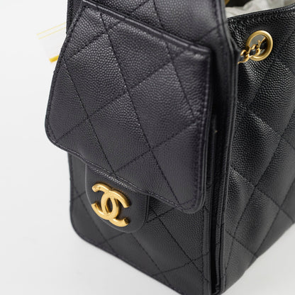 Chanel 25 Mini Black Caviar - photo 11
