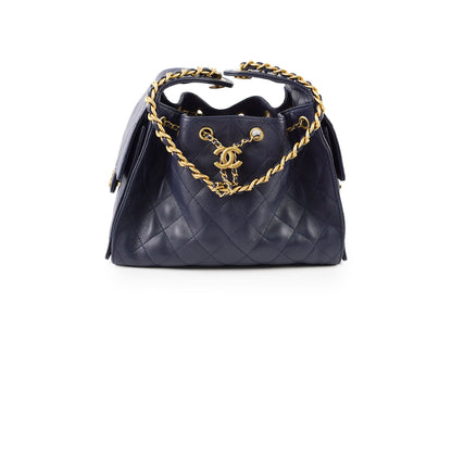 Chanel 25 Navy Caviar Small (microchipped) - photo 1