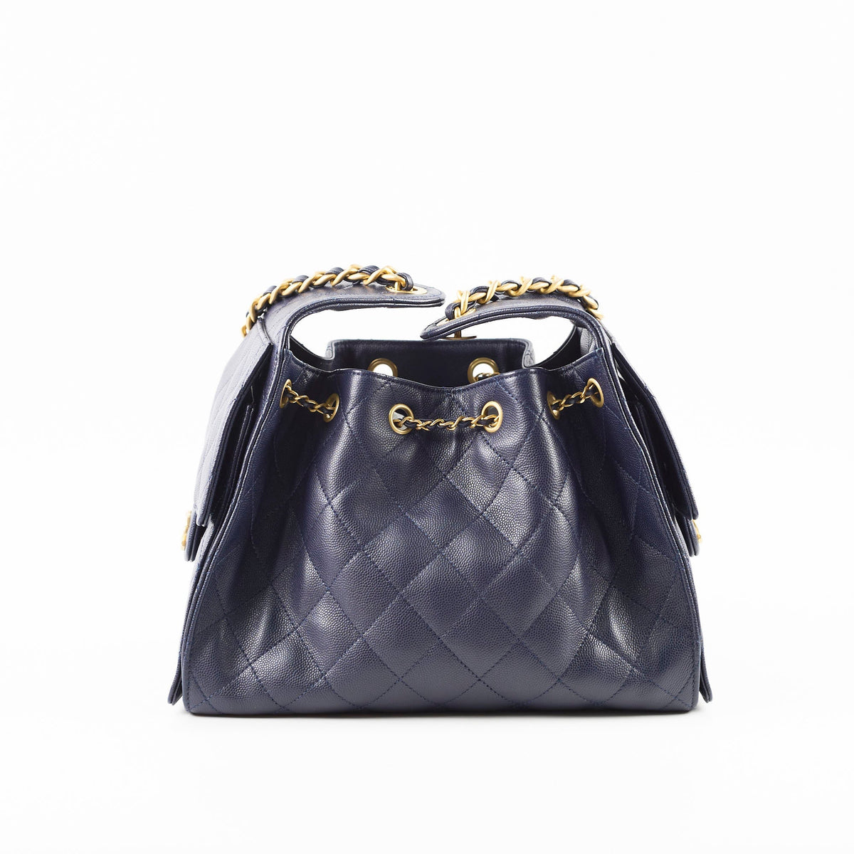 Chanel 25 Navy Caviar Small (microchipped) - photo 3