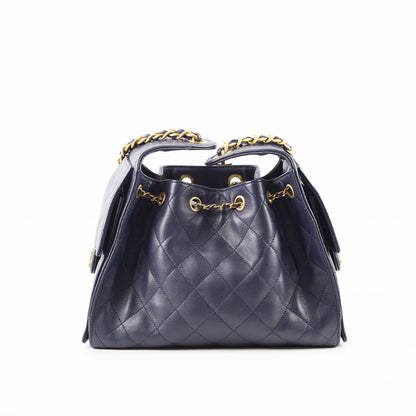 Chanel 25 Navy Caviar Small (microchipped) - photo 3