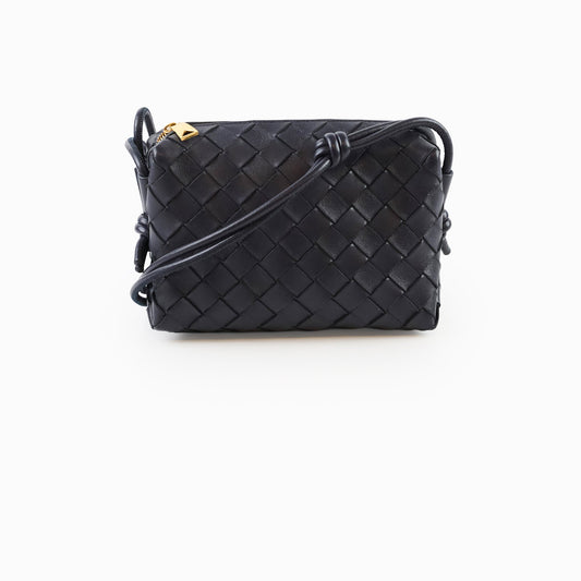 Bottega Veneta Mini Loop Navy Intrecciato leather - photo 1