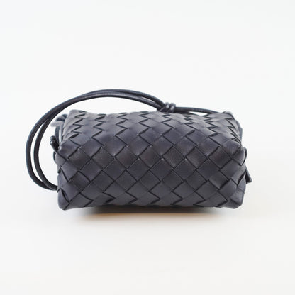 Bottega Veneta Mini Loop Navy Intrecciato leather - photo 3