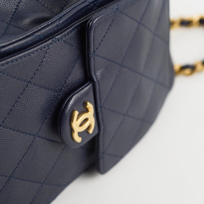 Chanel 25 Navy Caviar Small (microchipped) - photo 12