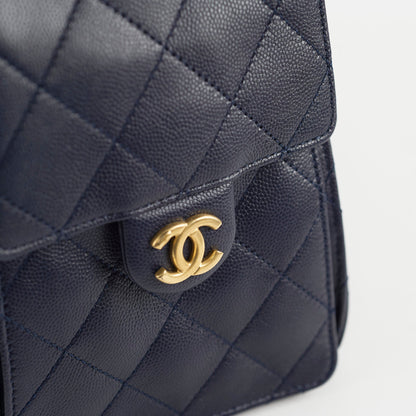 Chanel 25 Navy Caviar Small (microchipped) - photo 13