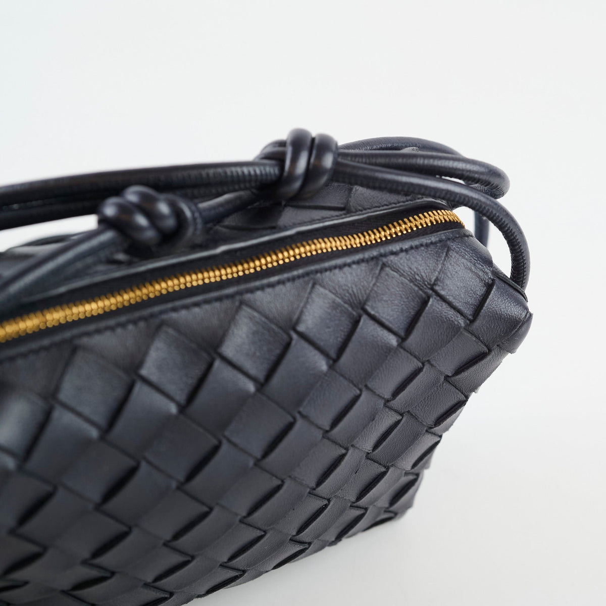 Bottega Veneta Mini Loop Navy Intrecciato leather - photo 6