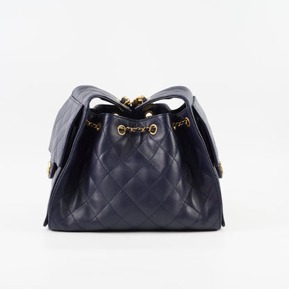 Chanel 25 Navy Caviar Small (microchipped) - photo 4