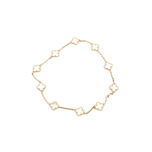 Van Cleef and Arpels 10 Motif White Mother of Pearl Necklace - photo 1