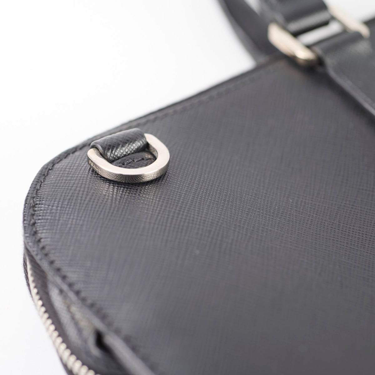 Prada Saffiano Leather Briefcase Crossbody Black - photo 8