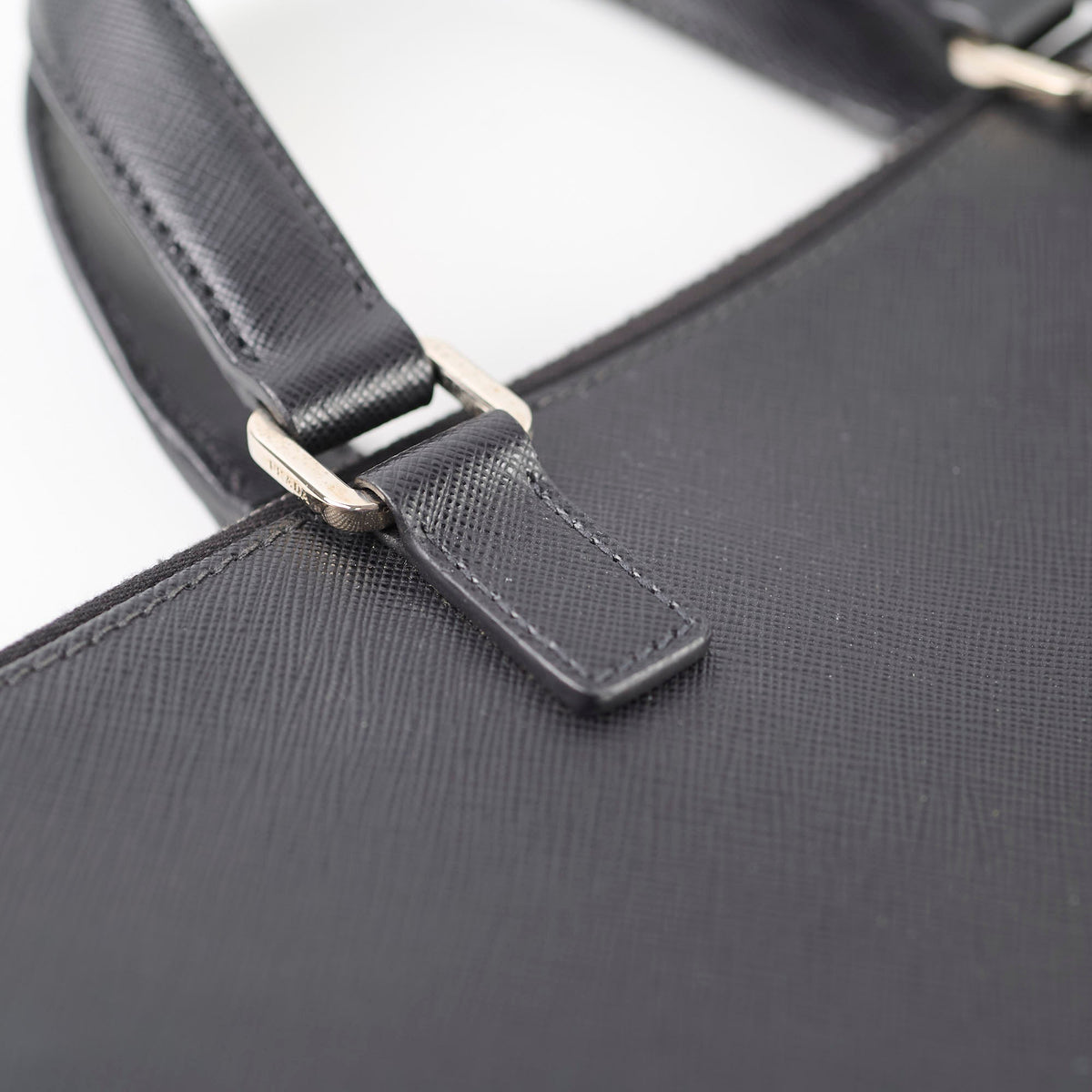 Prada Saffiano Leather Briefcase Crossbody Black - photo 9