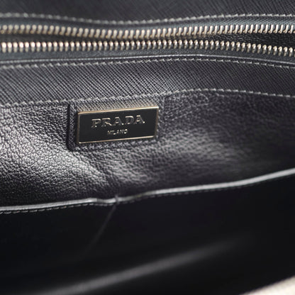 Prada Saffiano Leather Briefcase Crossbody Black - photo 10
