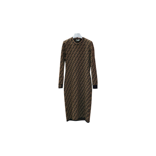 Fendi Long Monogram Knit Dress (Size 42) - photo 1