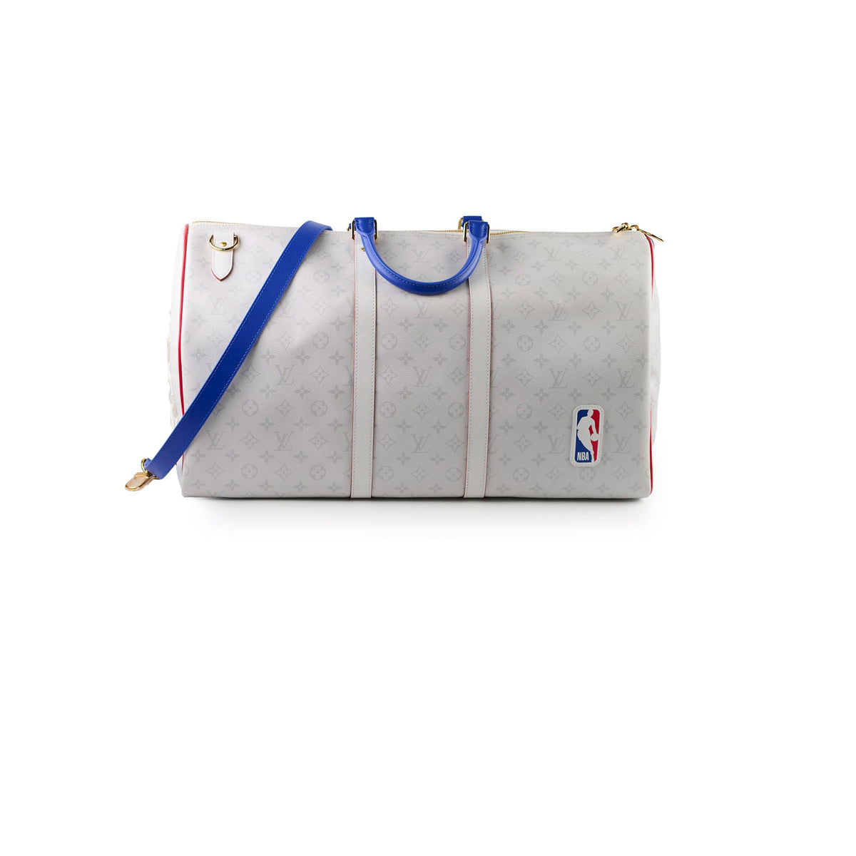 Louis Vuitton x NBA Virgil Abloh Antartica Keepall 55 Bandouliere Monogram Light Grey - photo 1