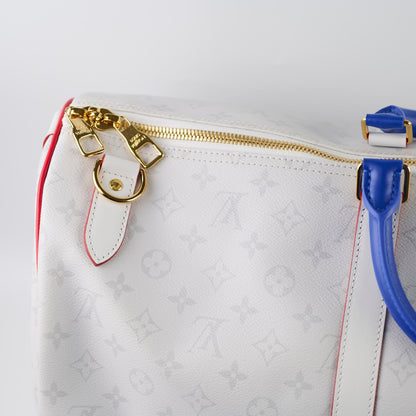Louis Vuitton x NBA Virgil Abloh Antartica Keepall 55 Bandouliere Monogram Light Grey - photo 8