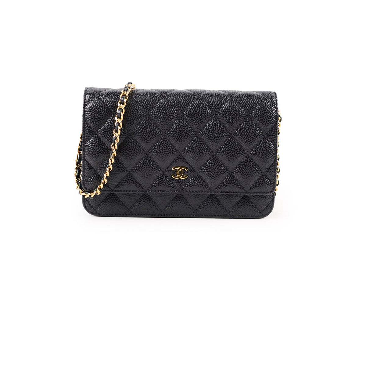 Chanel Black Caviar Wallet On Chain WOC GHW - photo 1