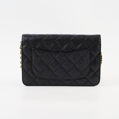 Chanel Black Caviar Wallet On Chain WOC GHW - photo 2