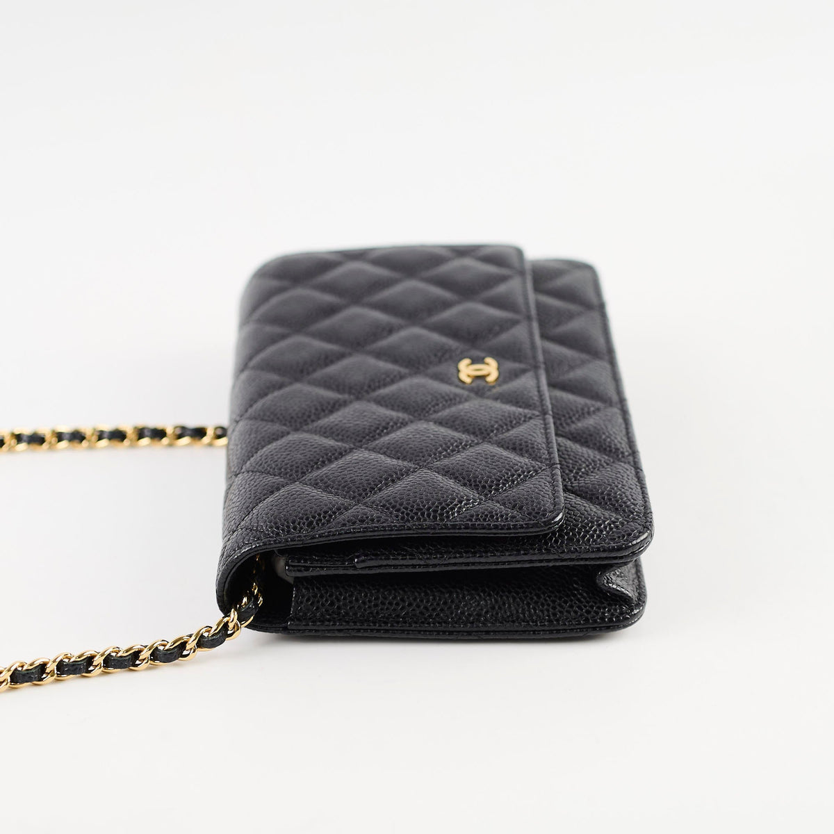 Chanel Black Caviar Wallet On Chain WOC GHW - photo 3