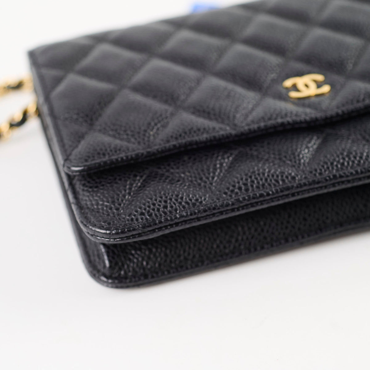 Chanel Black Caviar Wallet On Chain WOC GHW - photo 13