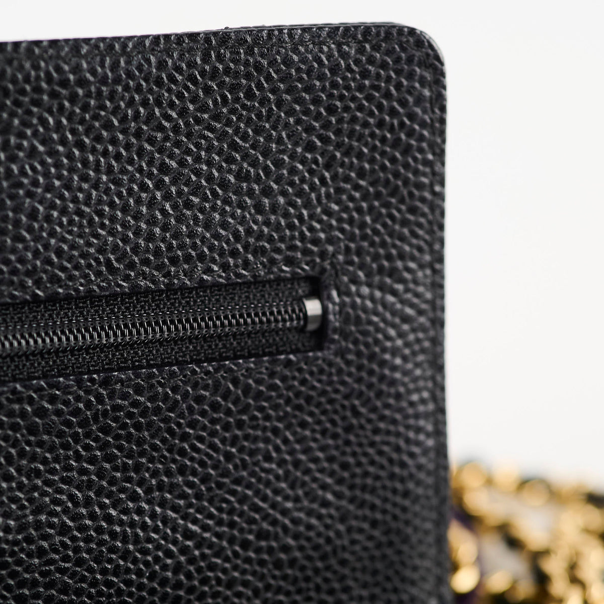 Chanel Black Caviar Wallet On Chain WOC GHW - photo 6