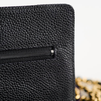 Chanel Black Caviar Wallet On Chain WOC GHW - photo 6