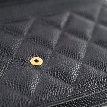 Chanel Black Caviar Wallet On Chain WOC GHW - photo 7