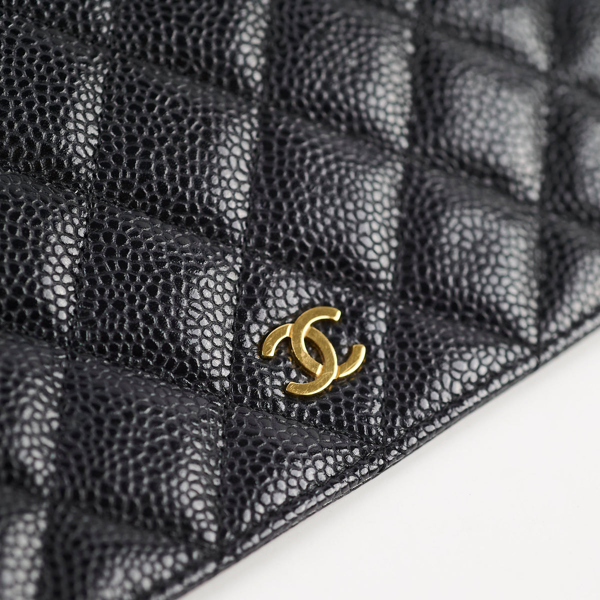 Chanel Black Caviar Wallet On Chain WOC GHW - photo 8