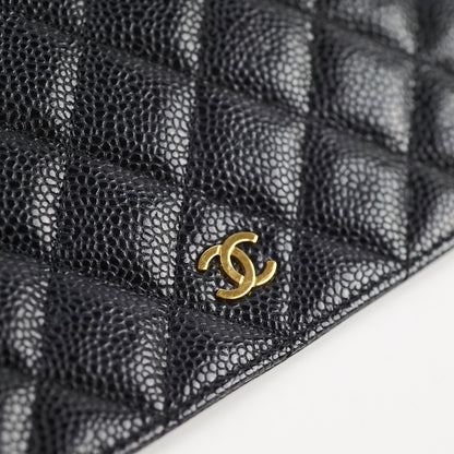 Chanel Black Caviar Wallet On Chain WOC GHW - photo 8