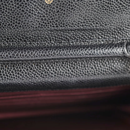 Chanel Black Caviar Wallet On Chain WOC GHW - photo 9