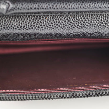 Chanel Black Caviar Wallet On Chain WOC GHW - photo 11