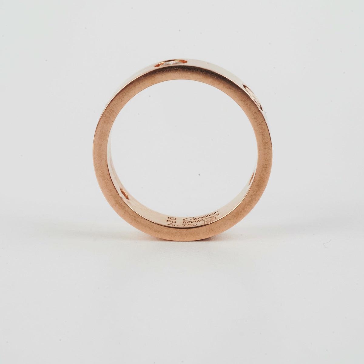 Cartier Love Ring Rose Gold 3 Diamond (Size 59) - photo 6
