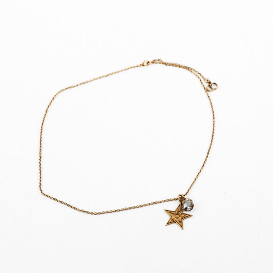 Christian Dior Gold Star Costume Jewellery Necklace - photo 2