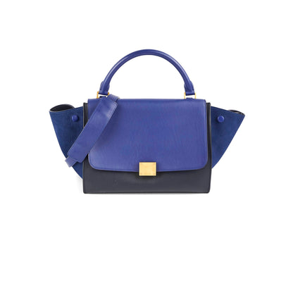 Celine Small Trapeze Blue/Black - photo 1