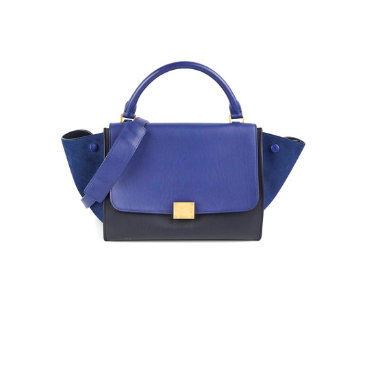 Celine Small Trapeze Blue/Black - photo 1