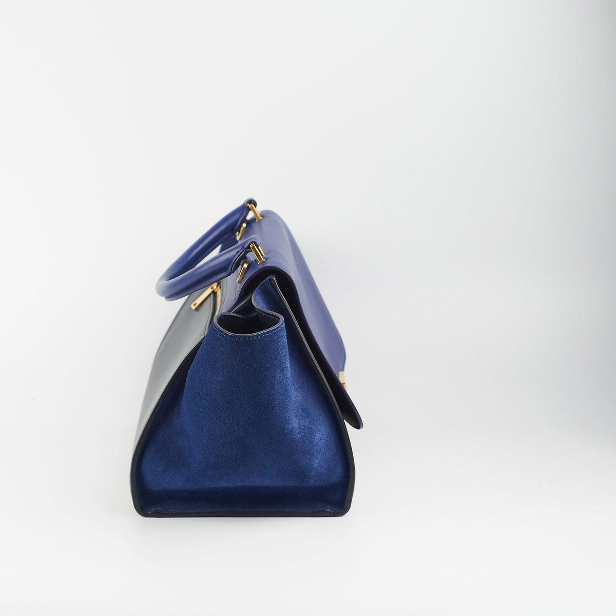 Celine Small Trapeze Blue/Black - photo 3