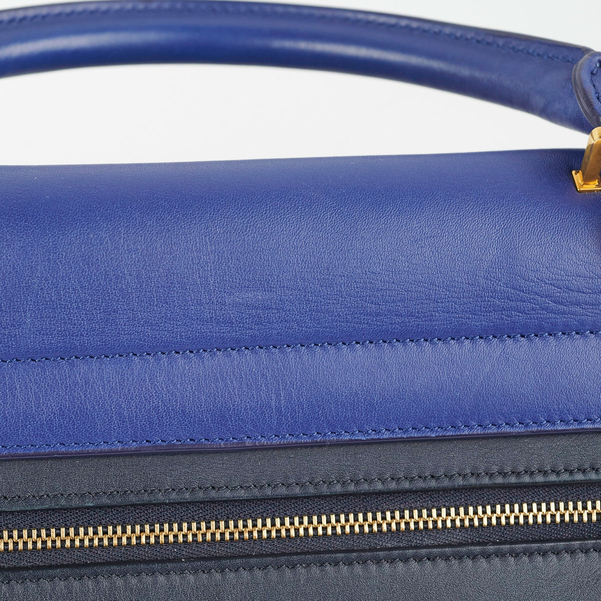 Celine Small Trapeze Blue/Black - photo 14