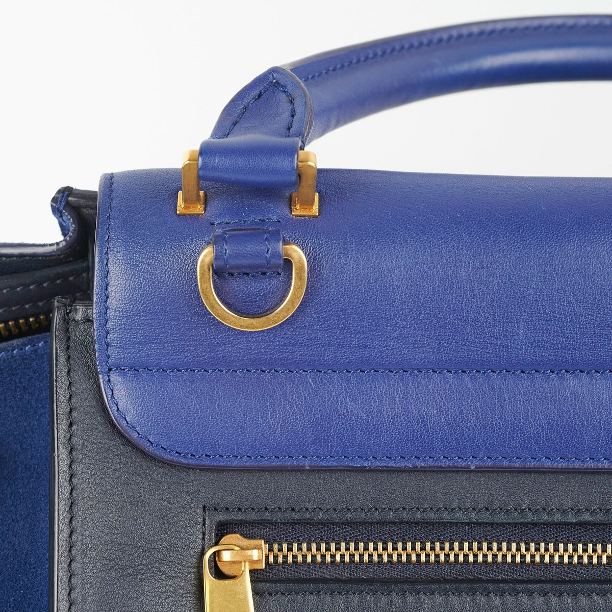 Celine Small Trapeze Blue/Black - photo 13