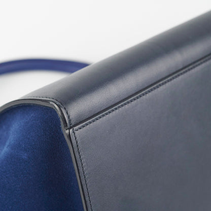Celine Small Trapeze Blue/Black - photo 9