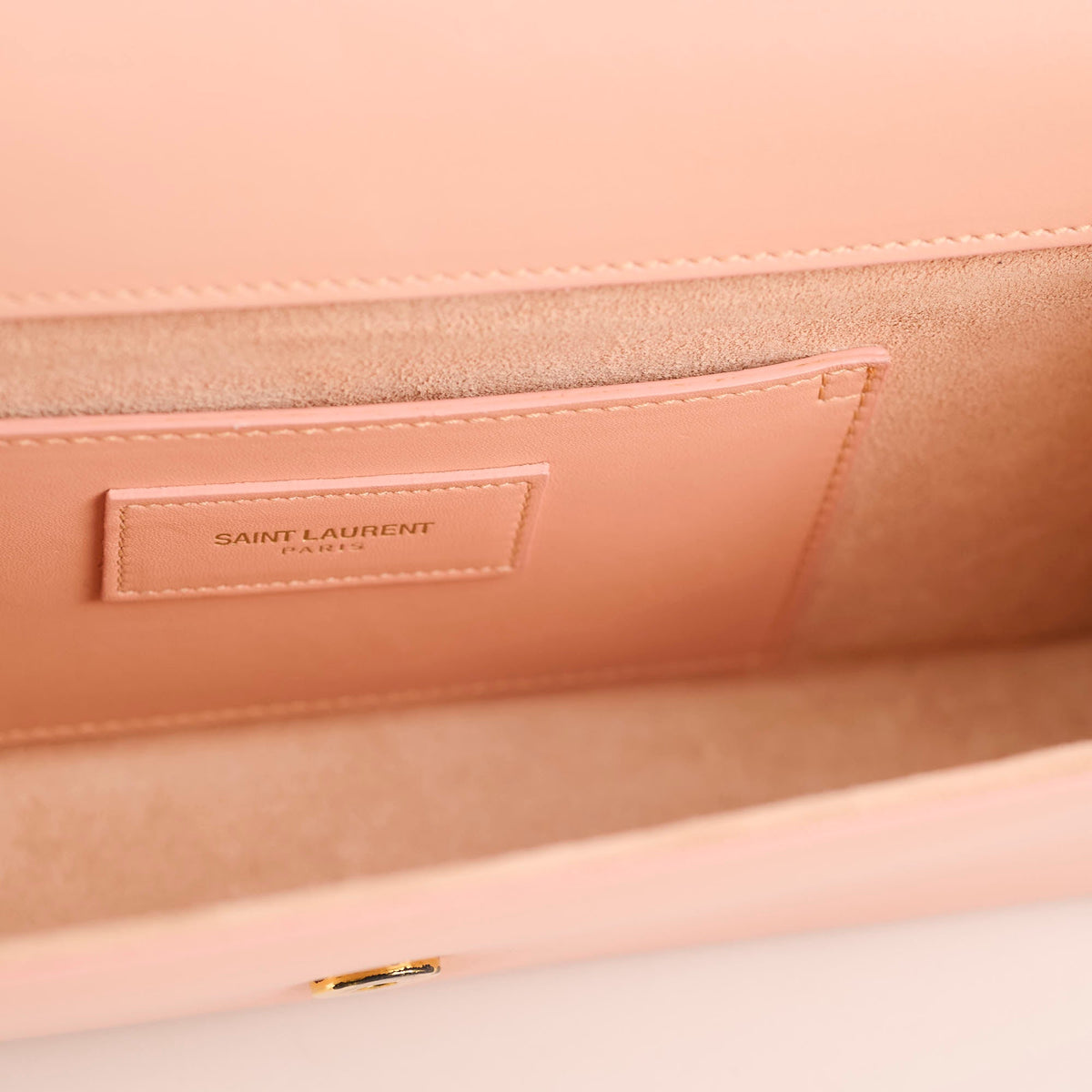 Saint Laurent Cassandre Clutch in Pale Pink Smooth Leather - photo 13