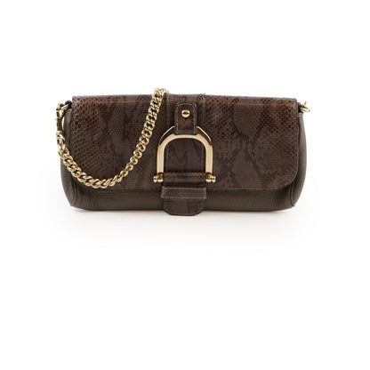 Gucci Vintage Greenwich Python/Leather Clutch Grey - photo 1