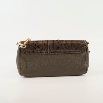 Gucci Vintage Greenwich Python/Leather Clutch Grey - photo 2