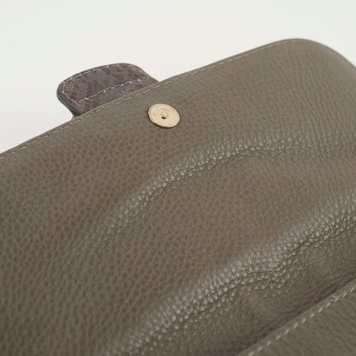 Gucci Vintage Greenwich Python/Leather Clutch Grey - photo 5