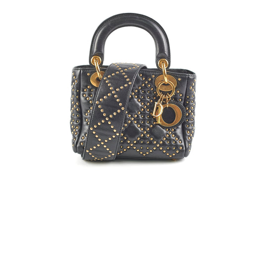 Lady Dior Studded Black Mini - photo 1