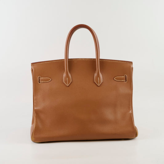 Hermes Birkin 35 Courchevel Gold GHW -C Square - photo 2