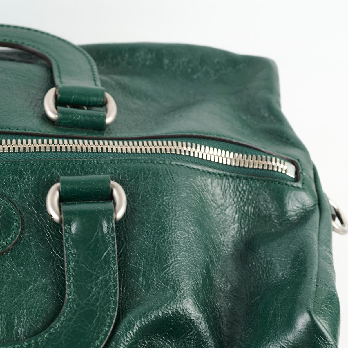 Gucci Green Grained Leather Bag - photo 8