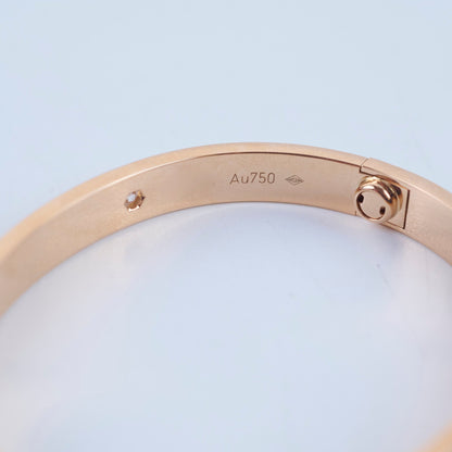 Cartier Classic Love 4 Diamond Pink Gold Size 16 Bracelet - photo 3